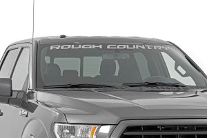 Dodge Decal - Rough Country - Curved - Silver - 2009 Dodge Decal - Rough Country - Curved - Silver - 2009